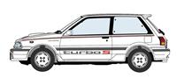 Hasegawa Toyota Starlet EP71 Turbo S, 3-Türer