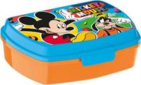Disney Broodtrommel Mickey Mouse Happy smiles Plastic Rood Blauw (17 x 5.6 x 13.3 cm)