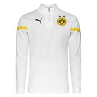 PUMA Dortmund Trainingsshirt Kwartrits Pre Match - Wit/Geel