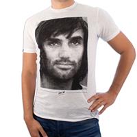 Sportus.nl COPA Football - George Best Portret T-Shirt - Wit