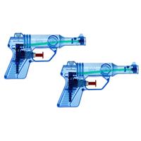 2x Waterpistool/waterpistolen blauw 13 cm -