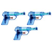 3x Waterpistool/waterpistolen blauw 13 cm -