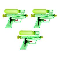 3x Waterpistool/waterpistolen groen 15 cm -