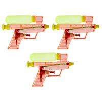 3x Waterpistool/waterpistolen rood 15 cm -