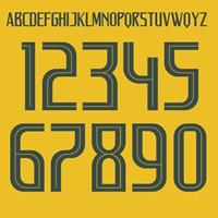 Sportus.nl Brazilië WK 2018 Style Letters & Nummers (Thuis)