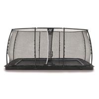 EXIT TOYS EXIT Dynamic gelijkvloerse trampoline 275 x 458 cm met veiligheidsnet, zwart