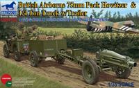 Bronco Models 75mm Howitzer M1A1(British Version)& 1/4 Ton Truck with Trailer & Crew