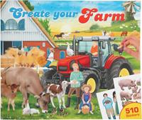 Depesche stickerboek Create your Farm junior 25 x 30 cm papier