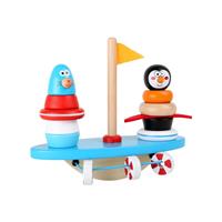 LEGLER Small Foot South Pole Puzzle Game and Balancing Rocker Wooden Toy