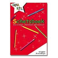 Pakket Van 3x Stuks Schetsboek A5 Papier - 50 Vellen - Tekenboeken A5 Papier