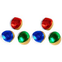 6x Jongleerballen Gekleurd Metallic Speelgoed - Ballen Gooien/jongleren - Sportief Speelgoed Voor Kinderen