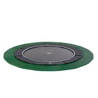 Exit Dynamic Groundlevel Trampoline ø427cm Met Freezone Veiligheidstegels - Zwart