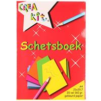 Schetsboek A4 Gekleurd Papier - 20 Vellen - Tekenboeken A4 Papier