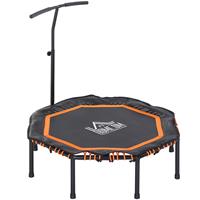 HOMCOM Fitness trampoline voor kinderen en volwassenen tuintrampoline oranje + zwart