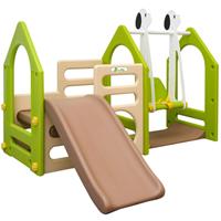 LittleTom Kinder Spielplatz ab 1 Jahr 155x135 Garten Spielturm - Baby Rutsche mit Schaukel