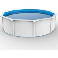 Steinbach Stahlwand Swimming Pool Set 'Nuovo de Luxe' weiß / blau Ø 360 x 120 cm ohne Sandfilteranlage - 