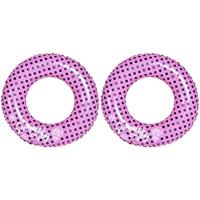 Sunclub 2x stuks opblaasbare zwembad banden/ringen roze 90 cm -