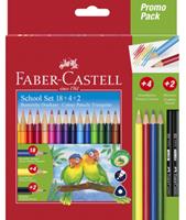 Faber Castell kleurpotloden Trianular junior 18 cm hout 24 stuks