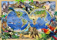 Wooden Puzzle Animal Kingdom Map XL (600)