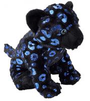 Wild Republic knuffelpanter junior pluche zwart/blauw one size