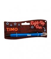 Paper Dreams light up pen Timo junior donkerblauw