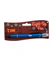 Paper Dreams light up pen Tim junior donkerblauw