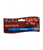 Paper Dreams light up pen Beste Papa donkerblauw