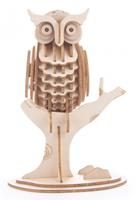 Kikkerland 3D puzzel Owl 14 x 9 x 7 cm hout naturel
