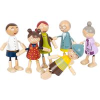 Small Foot - Wooden Dollhouse Family Bendable 6pcs