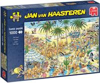 Jumbo Spiele Jumbo 20048 - Jan van Haasteren, Die Oase, Comic-Puzzle, 1000 Teile