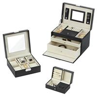 Treasury Bijouterie Sieradendoos Set 3-dlg - Opbergbox Sieraden - Zwart