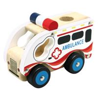 Mertens Bino 84081 - Holzauto, Ambulanz
