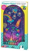 Moses flipperspel Space Ball junior 25,3 x 13,6 cm staal paars