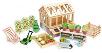 Tender Leaf Toys speelset kas en tuin junior naturel 27 delig