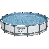 Bestway Steel Pro MAX Frame Pool 427 x 84 cm Set mit Filterpumpe rund weiß - 