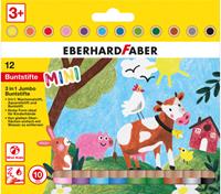 Eberhard Faber Mini Kids 3in1 Jumbo-Buntstifte, 12 Farben