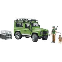 Bruder Land Rover Defender Station Wagon met boswachter en hond van 