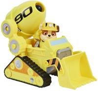 Nickelodeon speelgoedauto Paw Patrol Rubble junior geel 4 delig