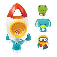 Lexibook - Space rocket bath toy set with 3 squeezable animals (ITBSPC)