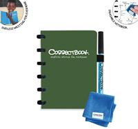 Correctbook A6 Original: uitwisbaar / herbruikbaar notitieboek, gelijnd, Forest Green (bosgroen)