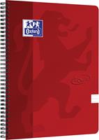 Oxford School Touch spiraalblok, ft A4, 140 bladzijden, gelijnd, rood