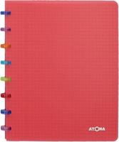Atoma schrift Tutti Frutti ft A5, commercieel geruit, transparant rood