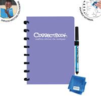 Correctbook A5 Original: uitwisbaar / herbruikbaar notitieboek, blanco, Petunia Purple (paars)