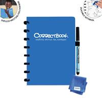 Correctbook A5 Original: uitwisbaar / herbruikbaar notitieboek, gelijnd, Earthy Blue (blauw)