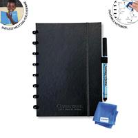 Correctbook A5 Hardcover: uitwisbaar / herbruikbaar notitieboek, blanco, Ink Black (zwart)