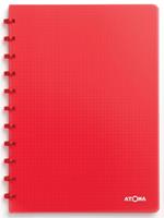 Atoma schrift Trendy ft A4, geruit 5 mm, transparant rood
