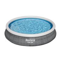 Bestway Pool Pool-Set m. Filterpumpe 457x84cm, (Set, 3 tlg.), ØxH: 457x84 cm, mit Kartuschenfilterpumpe