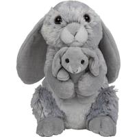 Nature Plush Planet Pluche familie Konijnen knuffels van 22 cm -