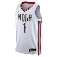 Nike New Orleans Pelicans City Edition Nike Dri-FIT NBA Swingman Trikot - Herren, White/Club Gold