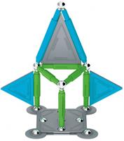 Supermag magneetspeelgoed Stix staal groen/blauw 40 delig